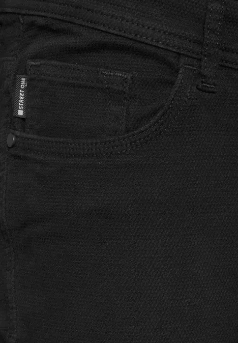 Strukturhose Black