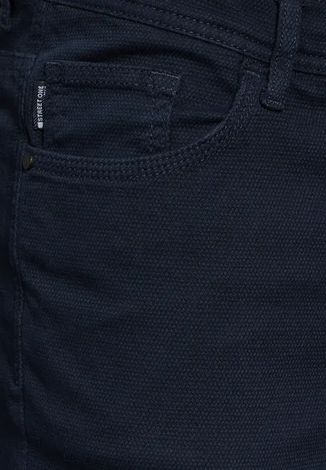 Strukturhose night blue