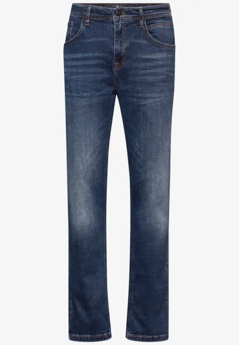 Jeans à la coupe régulière indigo blue wash