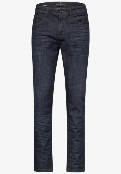 Jeans à la coupe régulière dark blue rinsed wash