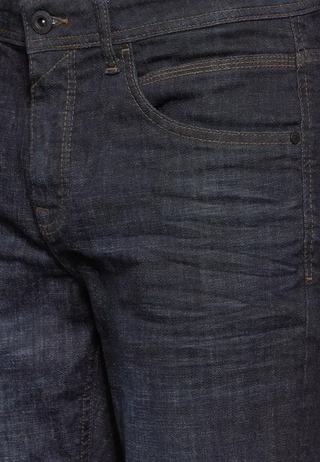 Jeans à la coupe régulière dark blue rinsed wash