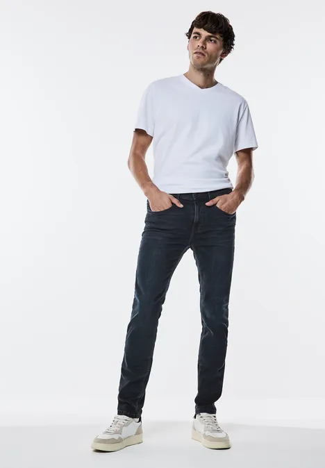 Jeans à la coupe skinny blue overdyed black