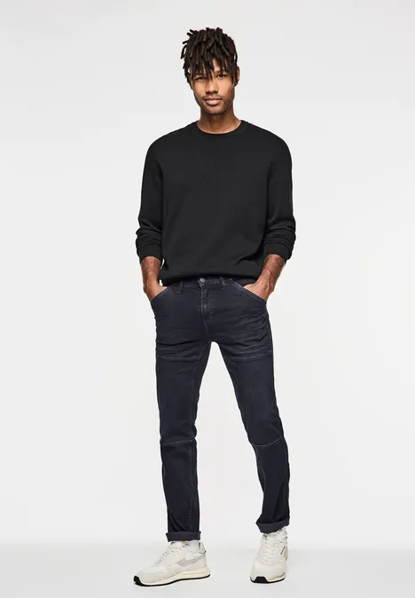 Jeans à la coupe régulière blue overdyed black