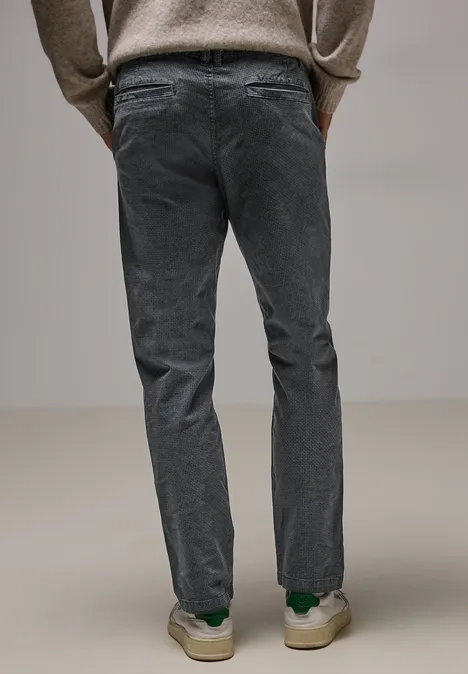 Bedruckte Chino heavy grey
