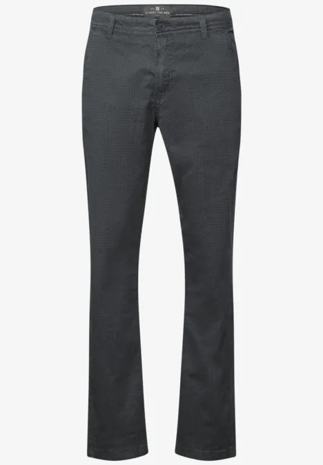 Bedruckte Chino heavy grey