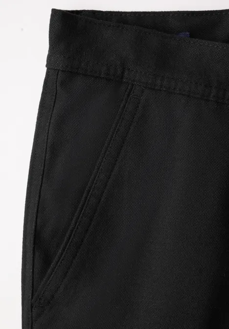 Chino in Wolloptik Black