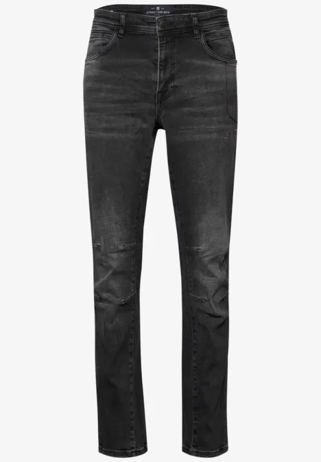 Jeans à la coupe régulière black random wash