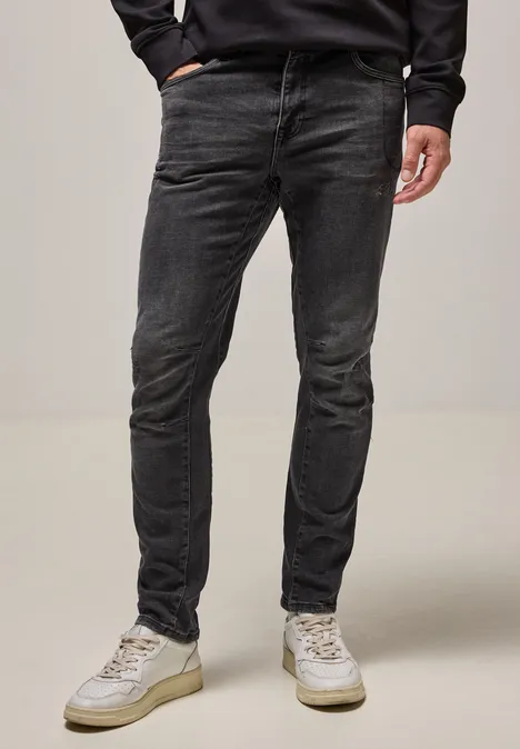 Jeans à la coupe régulière black random wash