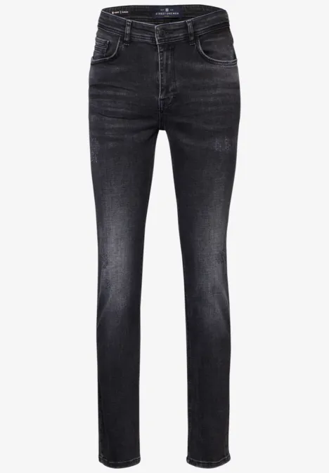 Jeans à la coupe slim black random wash