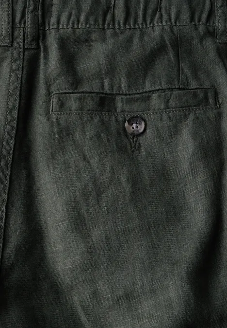 Relaxed Fit Leinenchino pine green