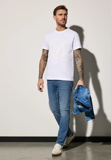 Jeans à la coupe Slim Fit soft greencast random wash