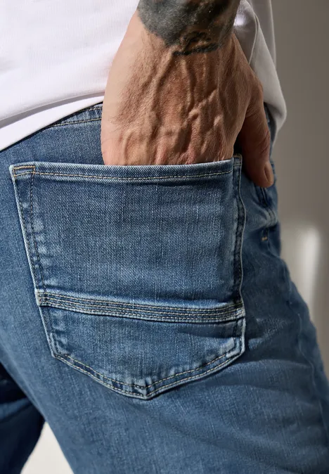 Jeans à la coupe Slim Fit soft greencast random wash