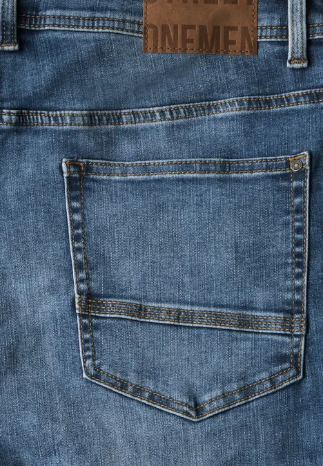 Stretch Jeansshorts indigo blue wash