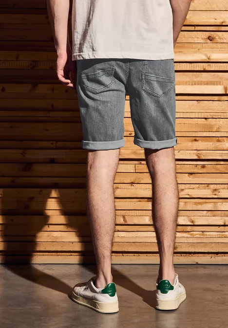 Stretch Jeansshorts mid grey wash