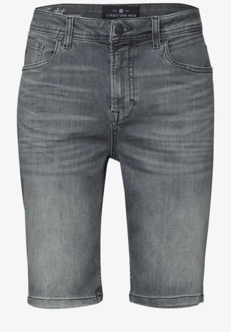 Stretch Jeansshorts mid grey wash