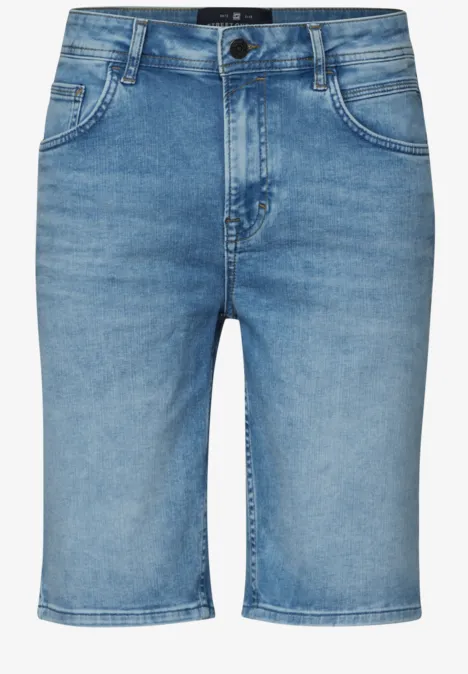 Stretch Jeansshorts light blue wash