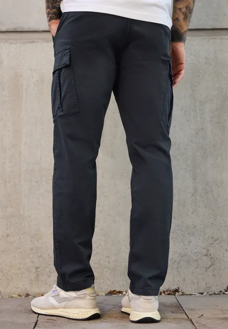 Cargo broek met rechte pijpen dark ink blue