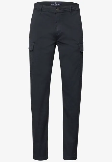 Cargo broek met rechte pijpen dark ink blue