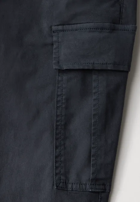 Cargo broek met rechte pijpen dark ink blue