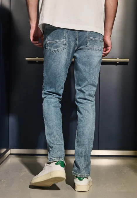 Jeans à la coupe Slim Fit soft greencast random wash