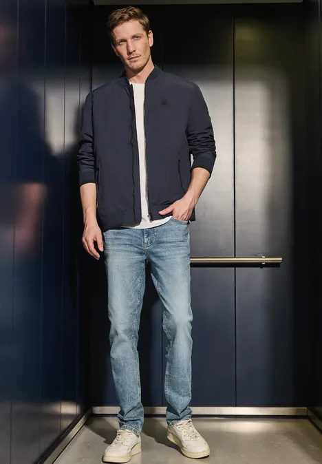 Jeans à la coupe Slim Fit soft greencast random wash