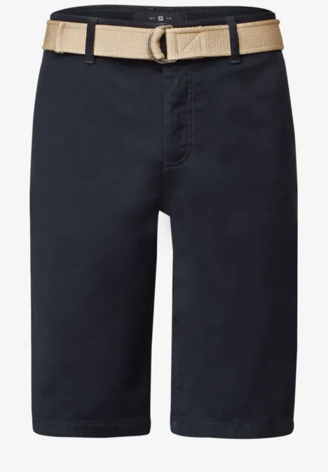 Struktur Chino mit Gürtel dark ink blue