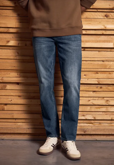 Straight Legs jeans dark blue wash