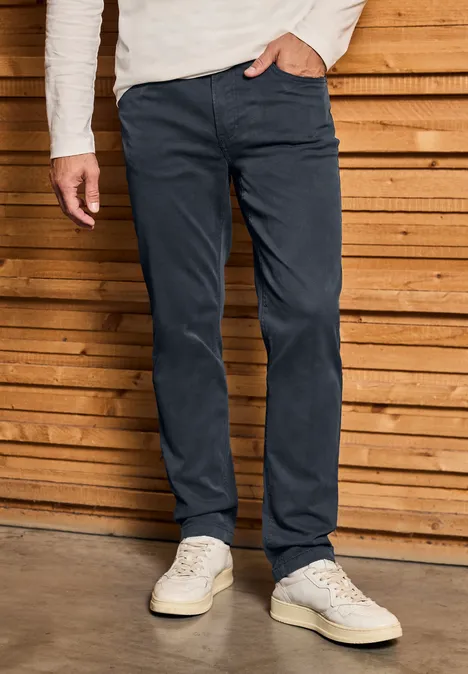 Slim Fit Hose grey blue