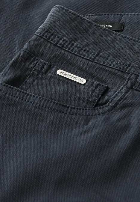 Slim Fit Hose grey blue