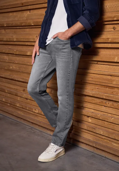 Straight Leg Jeans mid grey wash