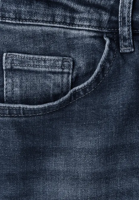 Straight Leg Jeans indigo blue wash