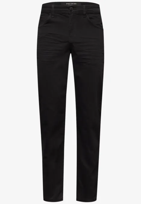 Broek met visgraatmotief Black Broek met visgraatmotief Black