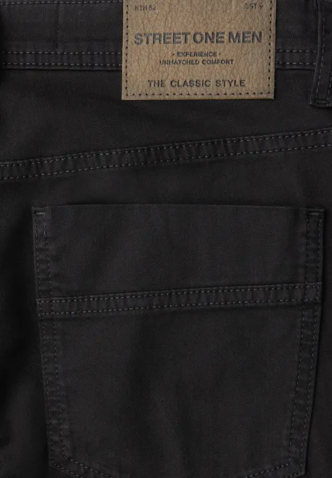 Broek met visgraatmotief Black Broek met visgraatmotief Black