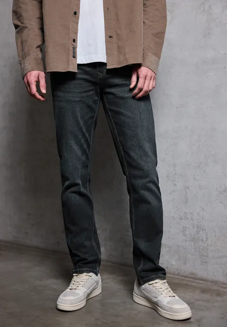Slim Fit Jeans dark blue coated