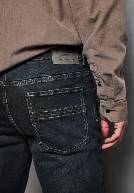 Slim Fit jeans dark blue coated Slim Fit jeans dark blue coated