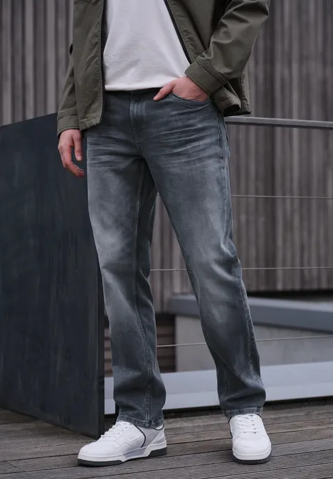 Regular Fit Jeans mid grey overdye blue