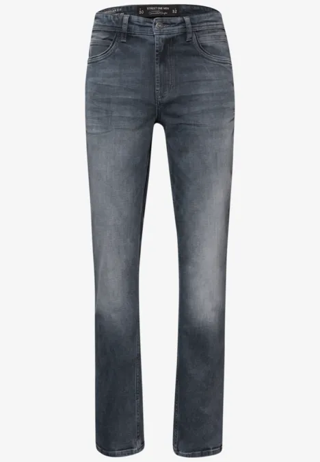 Regular Fit Jeans mid grey overdye blue