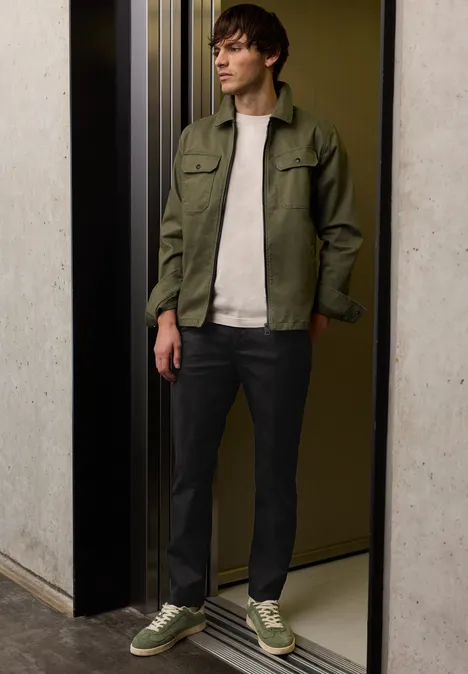 Chino avec ceinture stretch Black Chino avec ceinture stretch Black