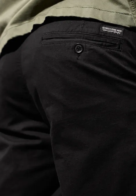 Chino avec ceinture stretch Black Chino avec ceinture stretch Black