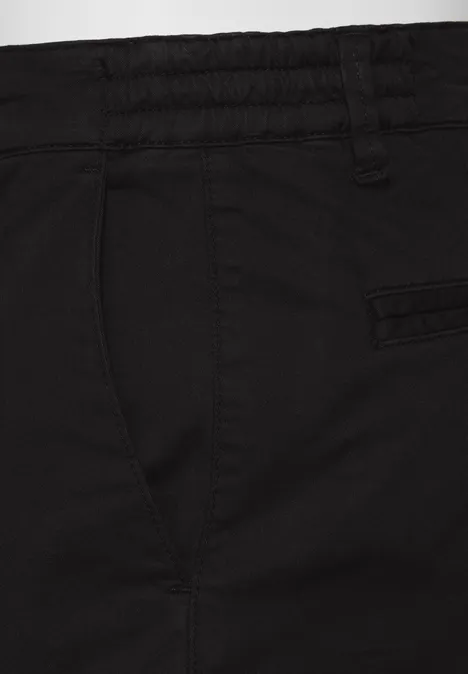 Chino z elastycznym paskiem w talii Black
