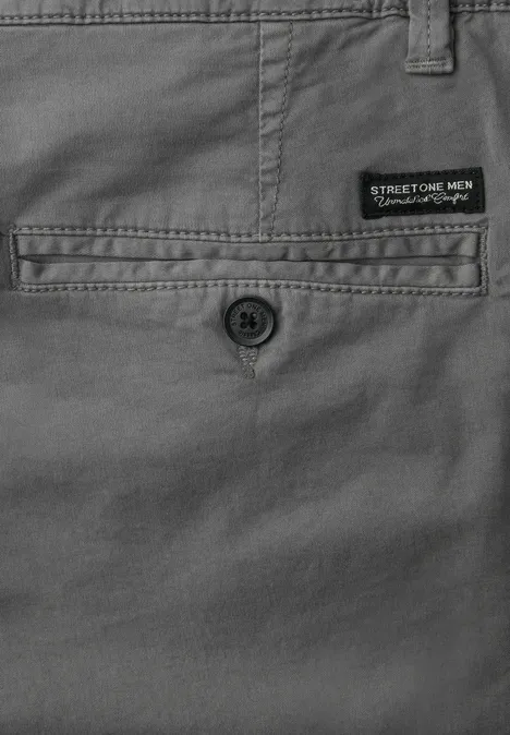 Chino met elastische tailleband steel grey Chino met elastische tailleband steel grey