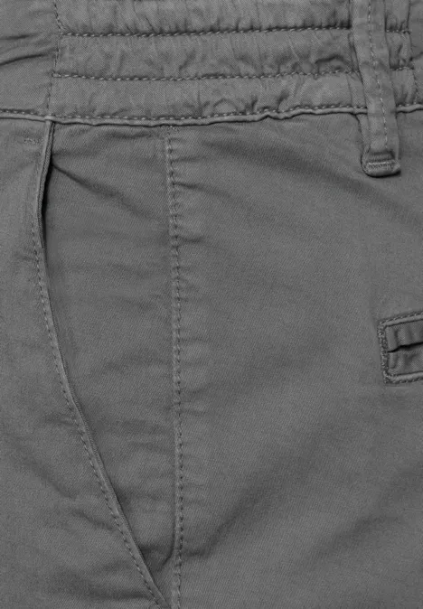 Chino met elastische tailleband steel grey Chino met elastische tailleband steel grey