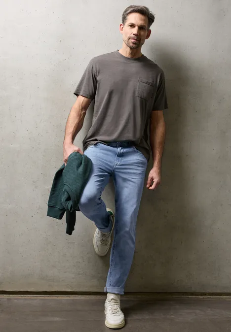 Jeansy z prostymi nogawkami light blue wash