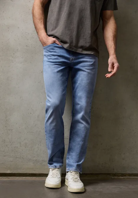 Jeansy z prostymi nogawkami light blue wash