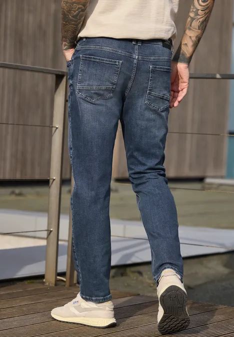 Straight Legs jeans in regular fit indigo blue random wash Straight Legs jeans in regular fit indigo blue random wash