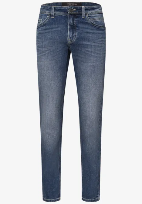 Slim Legs jeans in regular fit indigo blue random wash