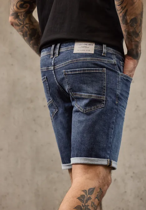 Jeansshorts im Regular Fit dark blue wash