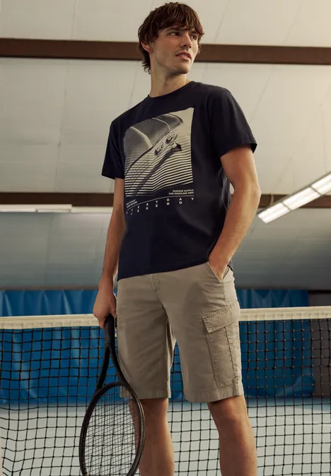 Bermuda im Regular Fit im Cargo-Look warm sand