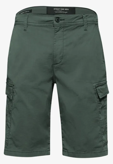 Regular Fit bermuda in cargolook smoke green