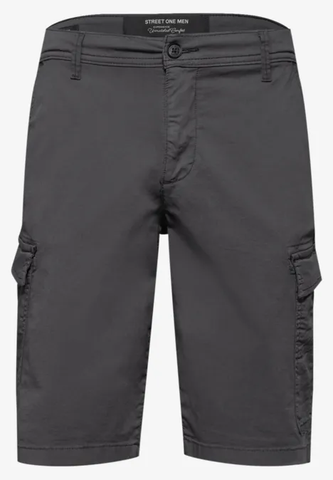 Bermuda im Regular Fit im Cargo-Look industrial grey
